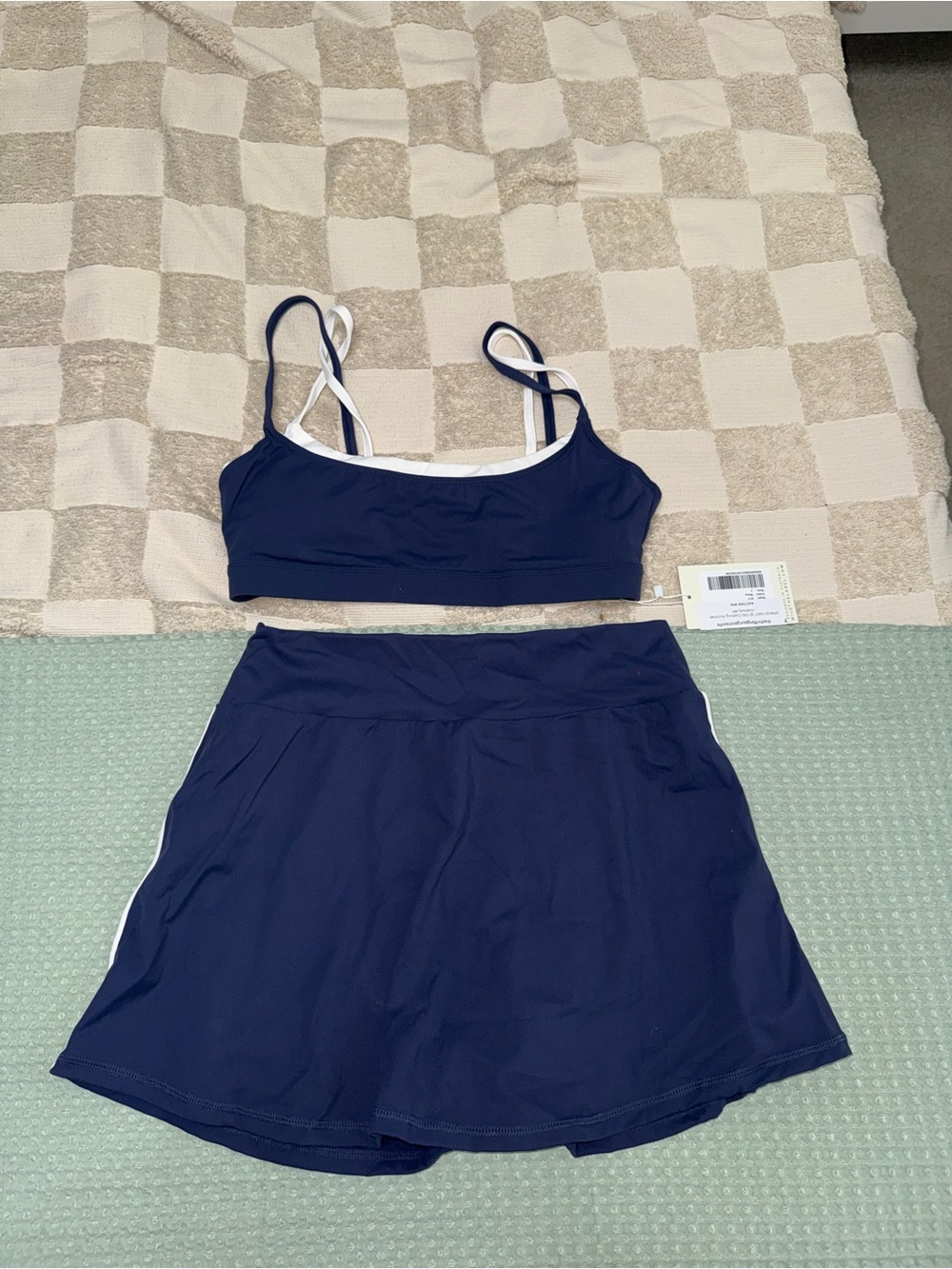 NWT Wilo the Label Skort and Bra Double Layered set size L